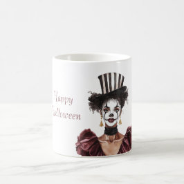 Caneca De Café Chapéu de Círculo de Halloween Feminino