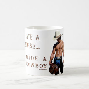 Caneca De Café Chapéu de cowboy de palha save horse SlipperyJoe's