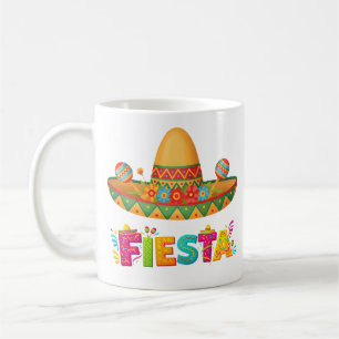 Caneca De Café Chapéu de Festa Vibrante & Letras Decoradas