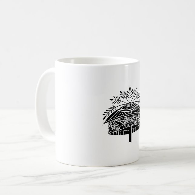 Caneca De Café Chapéu de flor (Frente Esquerda)