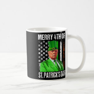 Caneca De Café Chapéu de Leprechaun Trump Engraçado Merry 4 de St