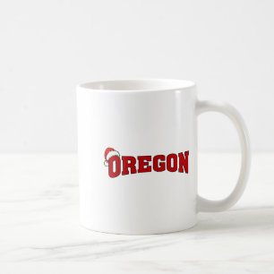 Caneca De Café Chapéu de Natal do Papai Noel de Oregon Retrô Lemb