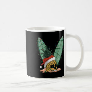 Caneca De Café Chapéu de Papai Noel de Abacaxi Christmas In July