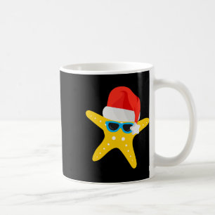 Caneca De Café Chapéu de Papai Noel Estrela Natal Em Julho