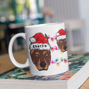 Caneca De Café Chapéu de Papai Noel Personalizado para Cabeça de 