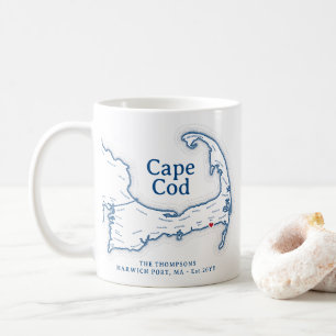 Caneca De Café Chapéu de praia em Cabo Cod - Presente