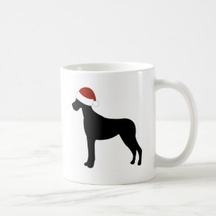 Caneca De Café Chapéu do papai noel de great dane