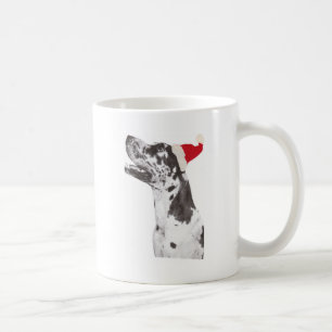 Caneca De Café Chapéu do papai noel de great dane