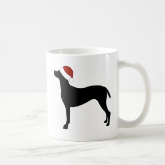 Caneca De Café Chapéu do papai noel de Vizsla