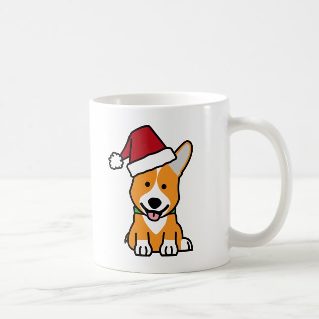 Caneca De Café Chapéu do papai noel do Natal de Galês do Pembroke (Direita)