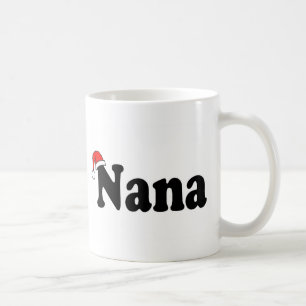Caneca De Café Chapéu do papai noel do Natal de Nana