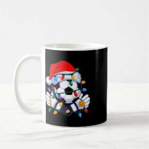 Caneca De Café Chapéu Esportivo de Natal de Futebol Xmas Santa Ma