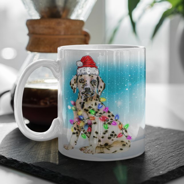 Caneca De Café Chapéu Personalizado de Papai Noel Feliz Natal Ama (Criador carregado)