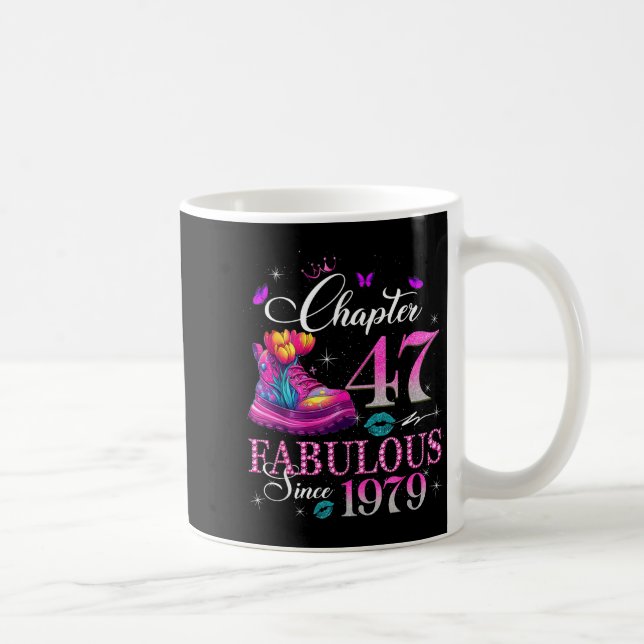 Caneca De Café Chapter 47 Fabulous Since 1979 47th Birthday Women (Direita)