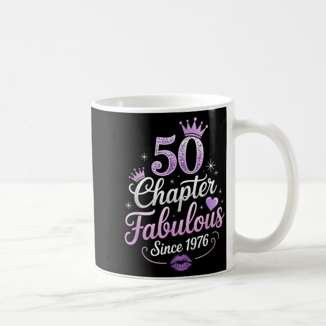 Caneca De Café Chapter 50 Fabulous Since 1976 50th Birthday Queen (Direita)