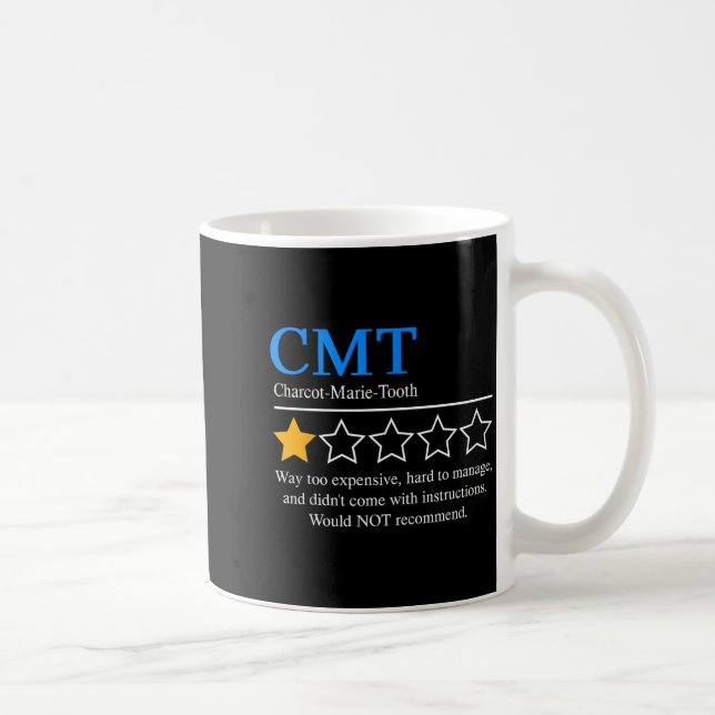 Caneca De Café Charcot Marie Tooth Disease Awareness Cmt Not Reco (Direita)
