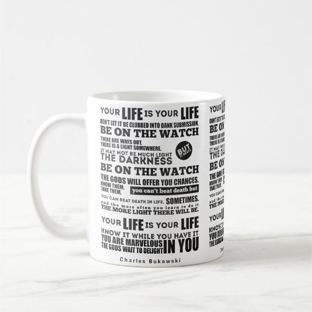 Caneca De Café Charles Bukowski (Esquerda)