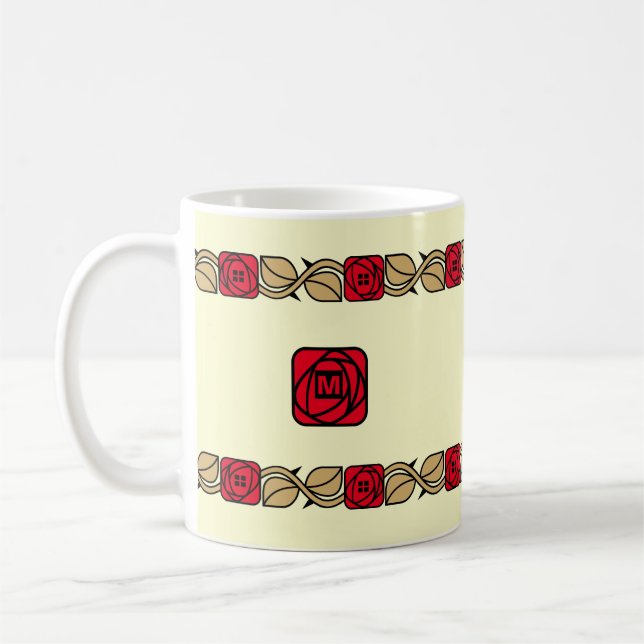 Caneca De Café Charles Mackintosh Arts & Artesanato Style Frieze (Esquerda)
