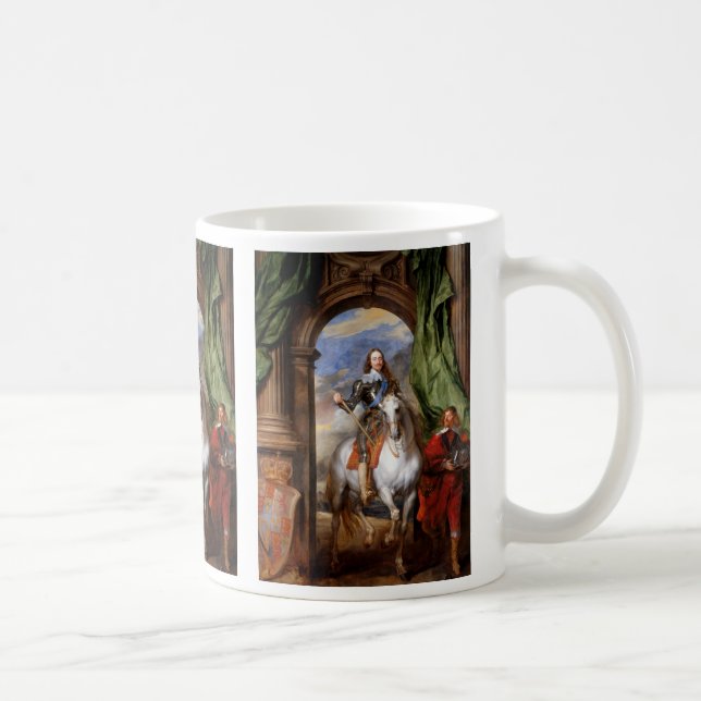 Caneca De Café Charles mim a cavalo por Van Dyck (Direita)