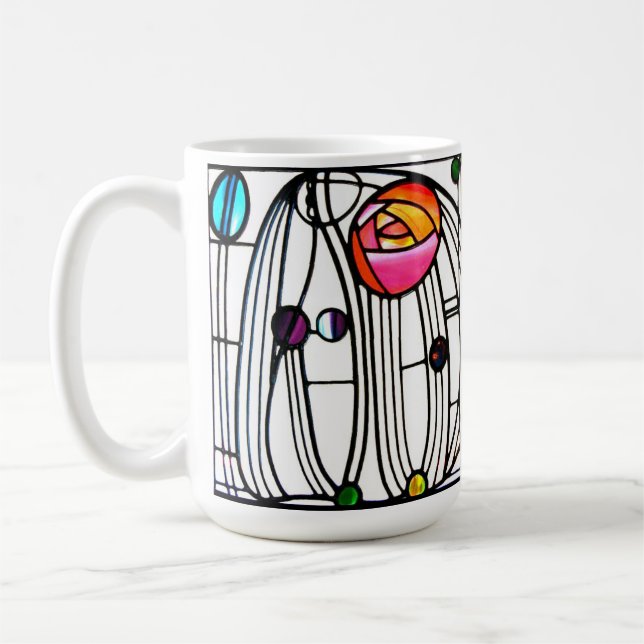 Caneca De Café Charles Rennie Mackintosh flores de janela (Esquerda)