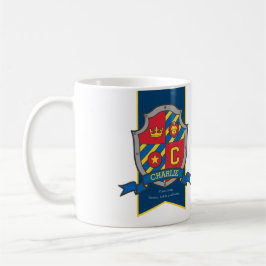 Caneca De Café Charlie knight shield red blue name significa mug