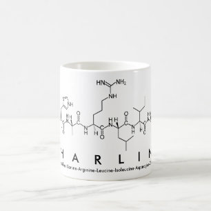 Caneca De Café Charline peptide name mug