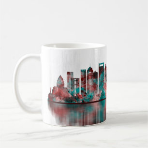 Caneca De Café Charlotte North Carolina Skyline