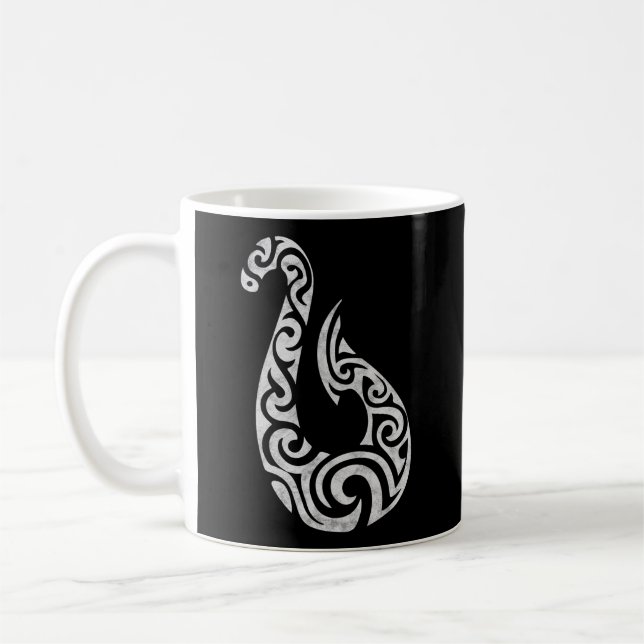 Caneca De Café Charme de Gancho Polinésio Maori Nova Zelândia (Esquerda)