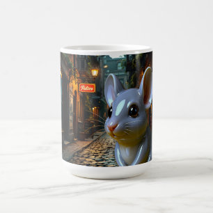 Caneca De Café Charme urbano com um rato fofo