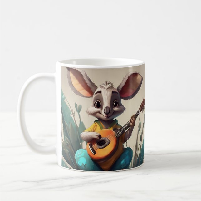 Caneca De Café "Charming Kangaroo Cerâmica Mug - Sip with Aussie  (Esquerda)