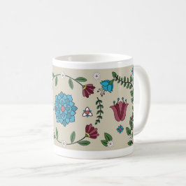 Caneca De Café Charming Vibrant Floral Folk Art Mug