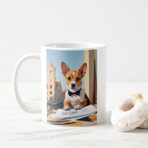 Caneca De Café Charmoso Corgi Architect Dog Lover