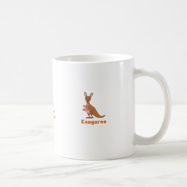 Caneca De Café Charmoso Kangaroo Mugs - Estilo com a Austral (Direita)