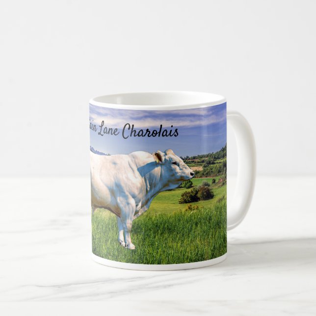 Caneca De Café Charolais Bull  (Frente Esquerda)