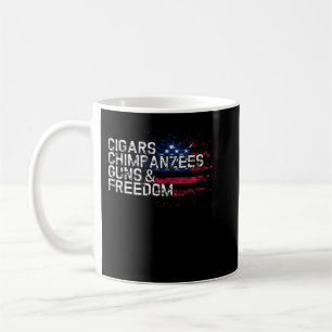 Caneca De Café Charutos ChIMPANZEES Armas e Liberdade