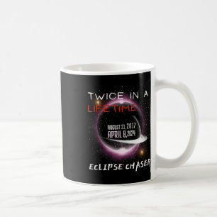 Caneca De Café Chaser Solar Eclipse 2024 Duas Vezes Engraçada Em
