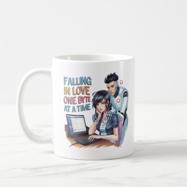 Caneca De Café Chatbot Companion Ai Memes Apaixonados (Esquerda)