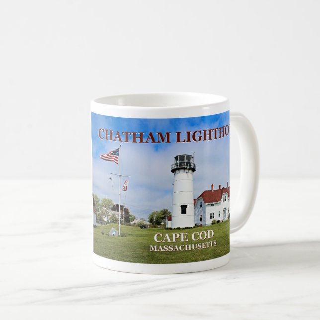 Caneca De Café Chatham Lighthouse, Massachusetts Mug (Frente Esquerda)