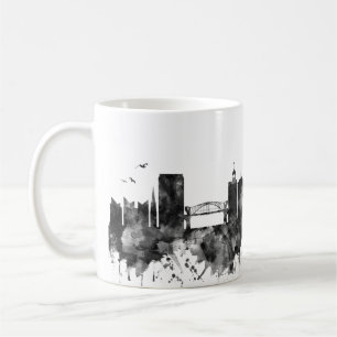 Caneca De Café Chattanooga Tennessee Skyline BW