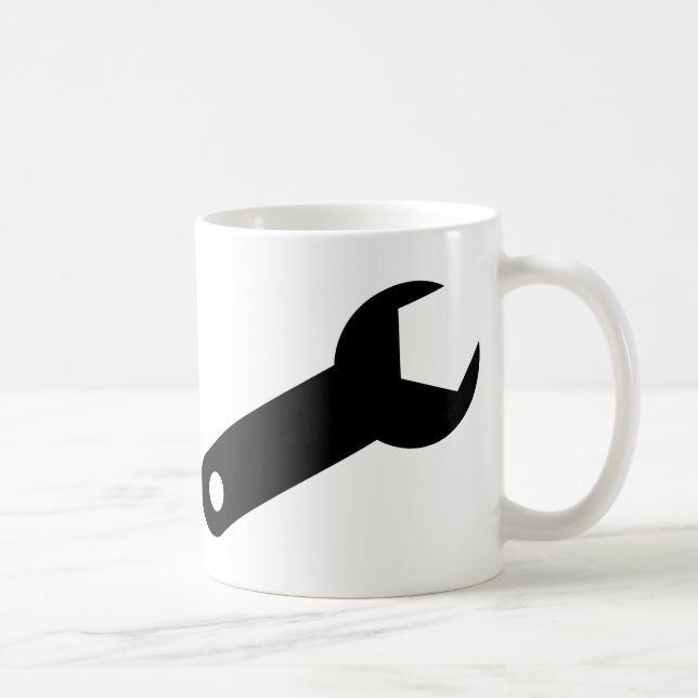 Caneca De Café Chave inglesa preta (Direita)