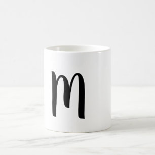 CANECA DE CAFÉ CHAVEIRO DE ELEGANTE MONOGRAMA MÍNIMO SIMPLES