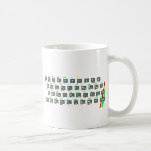 Caneca De Café Chaves de teclado do espectro de Sinclair ZX