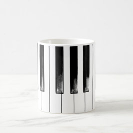 Caneca De Café Chaves Piano Antigas