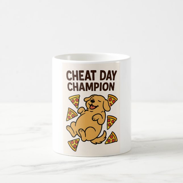 Caneca De Café Cheat Day Vibes Mug - Pizza Pup Edition (Centro)