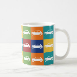 Caneca De Café Checkerboard Mini Cooper brilhante básico
