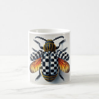Caneca De Café checkered beetle 121024IREF227 - Watercolor