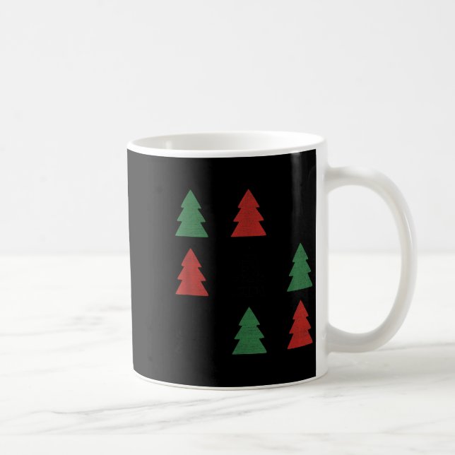 Caneca De Café Checkered Christmas Tree Graphic Crewneck Swea Fun (Direita)