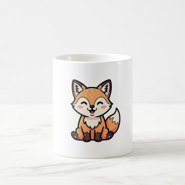 Caneca De Café Cheeky Fox – Cute Kawaii Illustration (Centro)