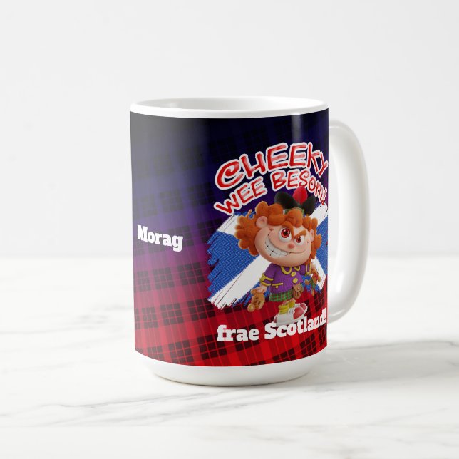 Caneca De Café Cheeky Wee Besum - frae Scotland! (Frente Esquerda)