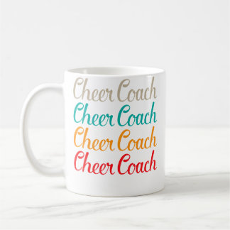 Caneca De Café Cheer Coach Typography For Cheerleading Co